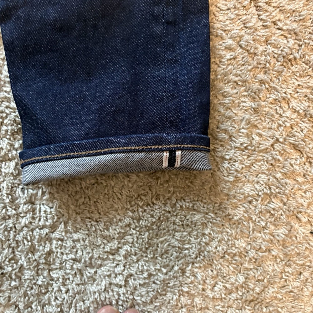 Uniqlo Indigo Selvedge Denim Slim Straight Cut 34x32 EUC - Picture 2 of 7